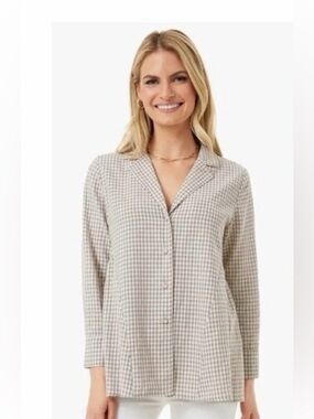 Pomander Place Scarlett Gingham Blouse Size S